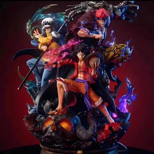 Three Captain One Piece Kid Law Luffy 22cm Action Figure - One Piece